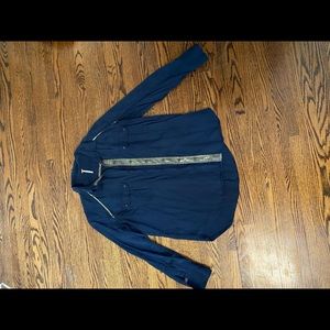 Free People blouse gold sparkle trimming